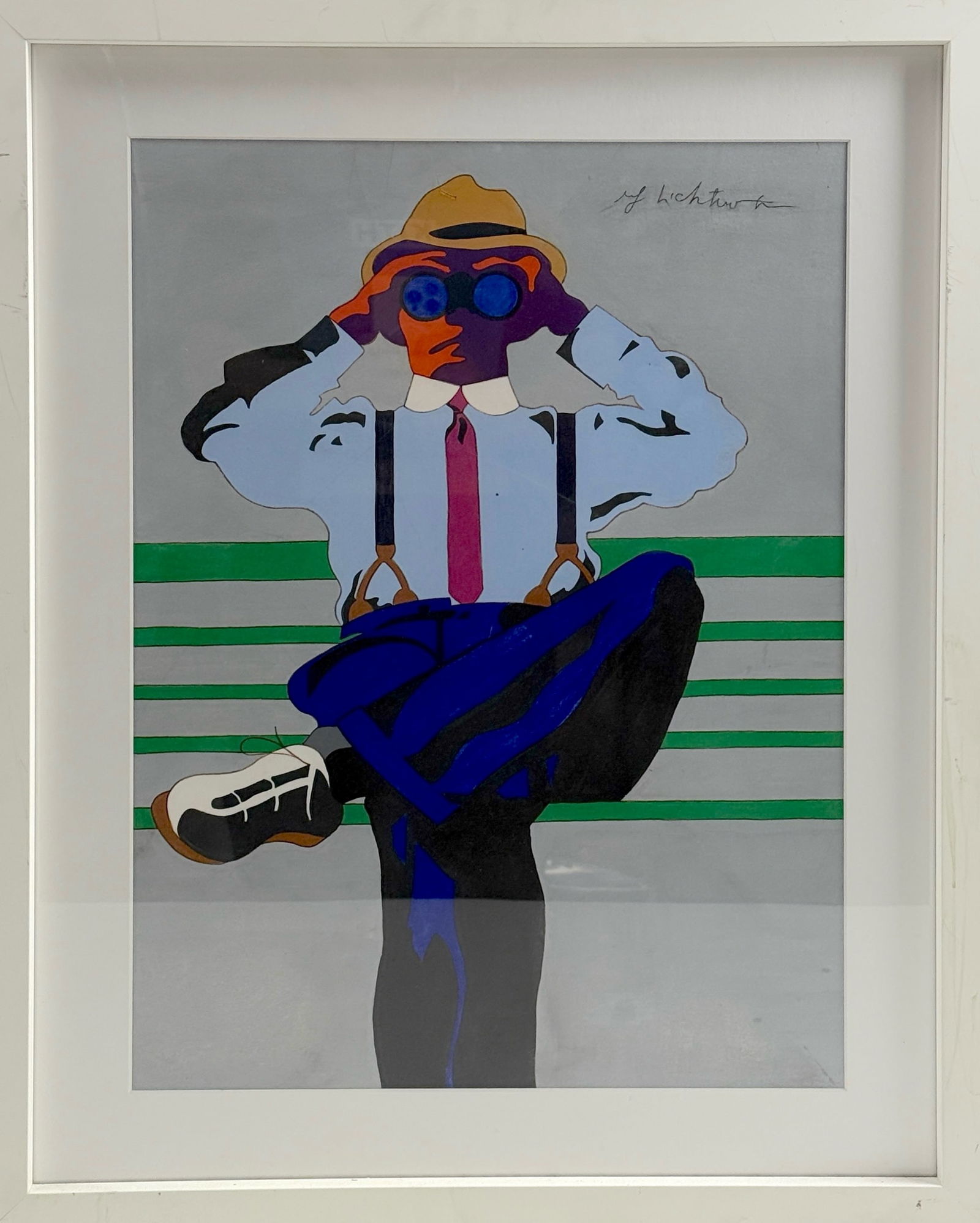 Roy Lichtenstein Gouache Painting on Paper – Signed (1 of 6)