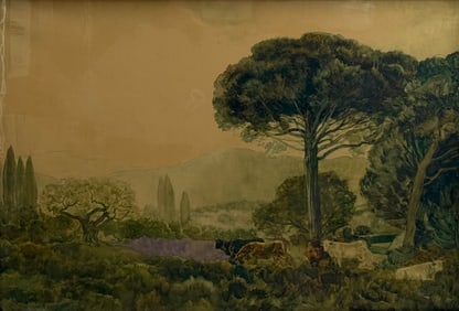 Emile Rene Menard Original Oil on Canvas