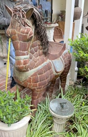 Sergio Bustamante - A Mexican Mixed Metal Figure of a Horse Signed and Numbered 55/100