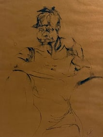 Thomas Hart Benton (1889-1975) – Signed Ink on Paper Sketch