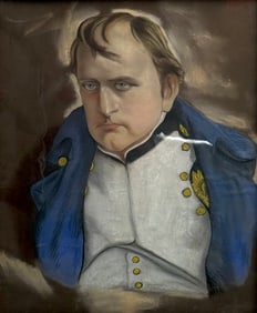 Pastel on Paper Portrait of Napoleon Bonaparte – Signed & Dated in Pencil by Miss J. O'Leary, 1860