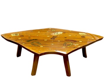 Vintage Gamblers Table Morgan Peace Silver Dollar Coin Rare Mid Century