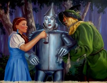 WIZARD of OZ Animaton Storyboard on Production Board Hand Painted