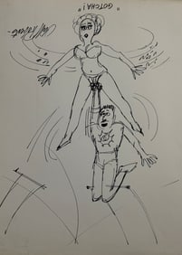 SESAME STREET Artist Cliff Roberts Erotic Adult Original Animation Storyboard