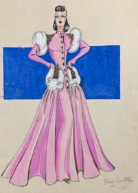 Jean Cocteau Costume Design Drawing Signed Lower Right Dated 1937