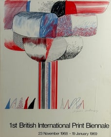 David Hockney – 1st British International Print Biennale, 1968 (Signed Poster)