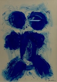 Yves Klein 1928–1962 Painting signed Yves Klein  Pigment on paper laid down on Paper