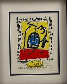 Joan Miro, 1957 Exhibition Poster (Limited Edition Lithograph, Printed by Mourlot)