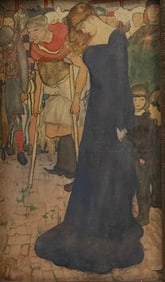 Frank Craig (1874–1918) Original Magazine Illustration, Watercolor on Paper