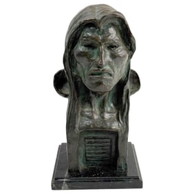 Frederic Remington, 1908, Bronze Statue, "Indian Head"