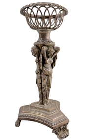 Art Deco Vase Vintage Silver Plate Candle Holder