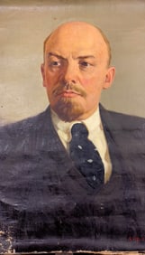 Oil painting Portrait of Lenin Strelov Arkady Efimovich Russian