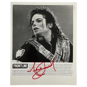 Michael Jackson Signed Photograph 8" x10"