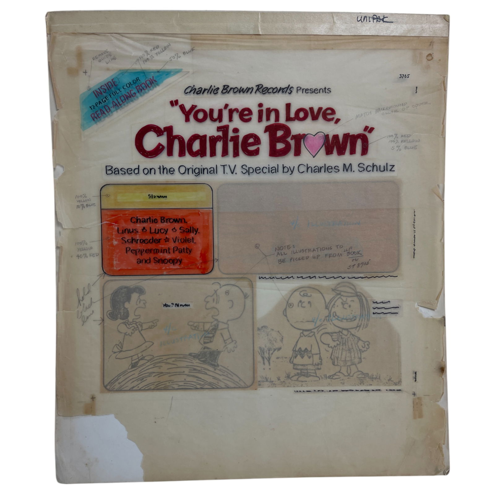 Vintage Peanuts A Charlie Brown Charles Schulz Original Production Storyboard Animation Art (1 of 8)