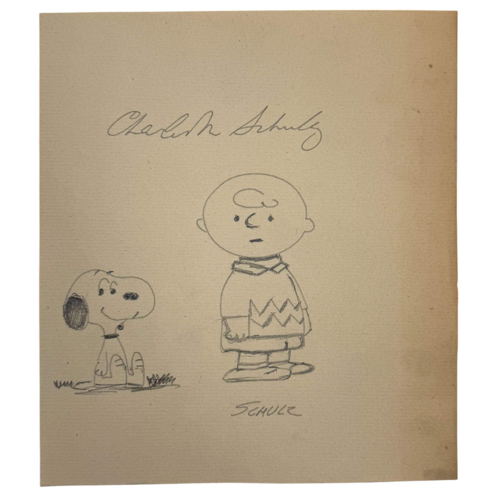 Charles Schulz Hand-Drawn Signed ''Peanuts'' Illustration (1 of 5)