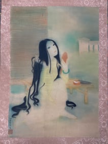 Vintage Vietnamese Scroll Painting – Saigon School