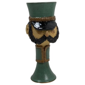 Lee Mishkin Handmade Glazed Pottery Figurine – Signed