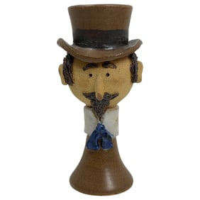 Lee Mishkin Handmade Glazed Pottery Figurine – Signed