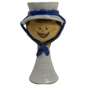 Lee Mishkin Handmade Glazed Pottery Figurine – Signed