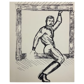 Randy Coleman Signed Gay Male Interest Drawing Illustration Art Original Erotic Nude Adults Only