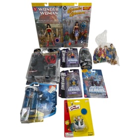 Vintage Star Wars and Batman, Wonder Woman Action Figures Toys Collection Lot