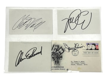 Signed Cut Signatures Celebrity Autograph Collection Clint Eastwood, Clea DuVall, Jerry Lewis Billy