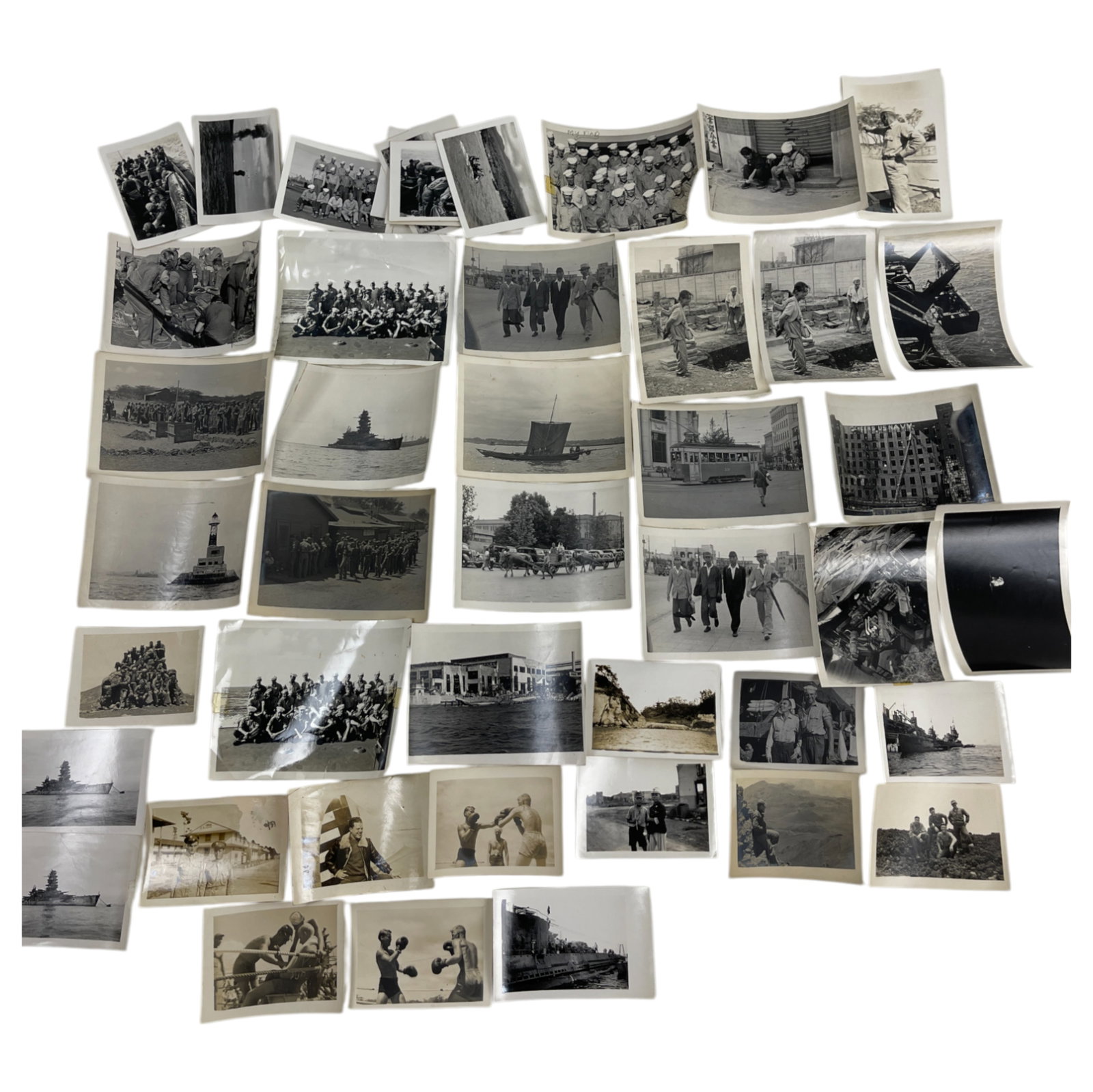 Vintage Photo Military Album War US Japan WWII Lot 45: Vintage Photo Military Album War US - Japan WWII Lot 45 photos mostly 5" x 4"