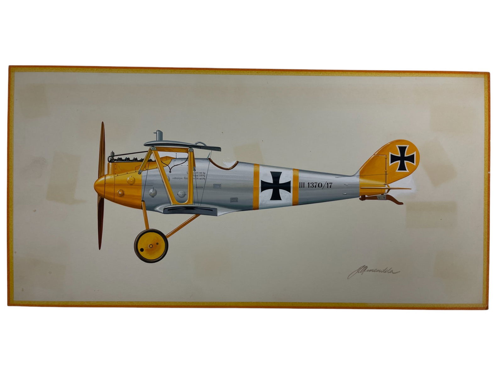 Original John Amendola Aurora Products Model Plane Hand Drawn Illustration Art Signed (1 of 5)