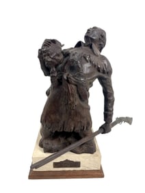 Bruce R. Greene 1953 Crockett's Prayer Bronze Statue Signed AP