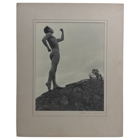 Edwin Townsend Original Gay Erotic Nude Male Photograph of Signed Bottom Right