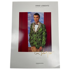 Annie Leibovitz Signed and Dated - David Byrne Exhibition Poster
