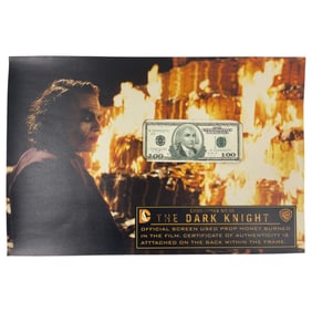 Christopher Nolan's The Dark Knight Burnt Money Prop with COA