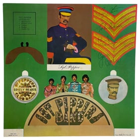 The Beatles - Sgt. Pepper's Lonely Hearts Club Band Signed Vinyl Poster Insert