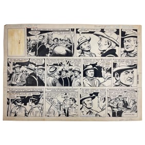 Charles Flanders - The Lone Ranger Original Comic Strip Art Dated November 19