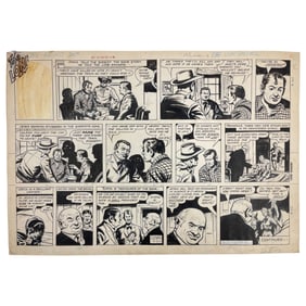 Charles Flanders - The Lone Ranger Original Comic Strip Art Dated November 19