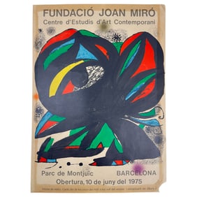 Joan Miro - Fundacio Joan Miro Center d'Estudis d'Art Exhibition Poster