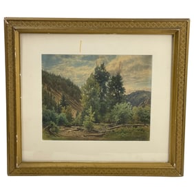 David Windberg - Landscape Signed Watercolor Painting Mounted to Mat