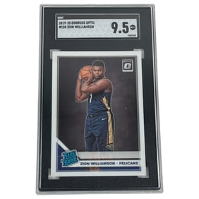 2019-2020 Donruss Optic Rookie Zion Williamson Beckett 9.5 Trading Card