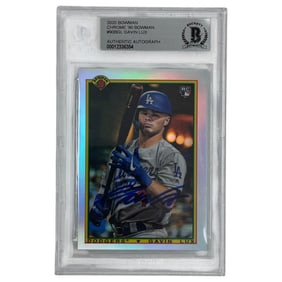 2020 Bowman Chrome Gavin Lux Beckett Authentic Auto Card