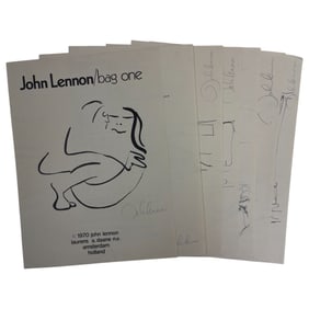 John Lennon Hand Signed Bag One Portfolio