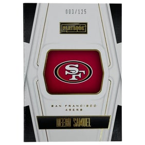 2019 Panini Playbook Deebo Samuel Rookie Patch Auto RPA RC 003/125