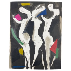 Marino MARINI Lithograph stamp on Verso