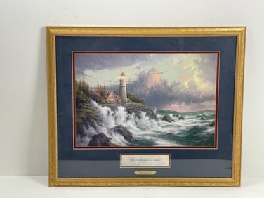 Conquering the Storms - Thomas Kinkade Accent Print with COA