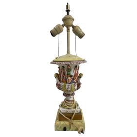 Antique Table Lamp Copodimonte