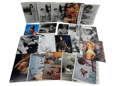 Vintage Original Burlesque Nude Pin up Model Risque Photo 8x10 Black & White Photographs Lot 20