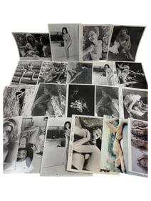 Vintage Original Burlesque Nude Pin up Model Risque Photo 8x10 Black & White Photographs lot 20