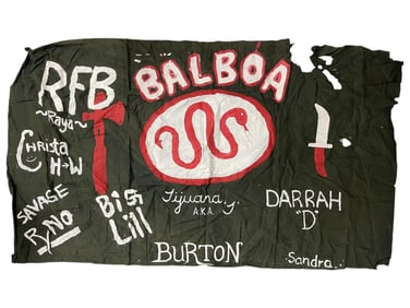 SURVIVOR TV Series Pearl Islands Balboa Original Tribe Flag Signed Rare