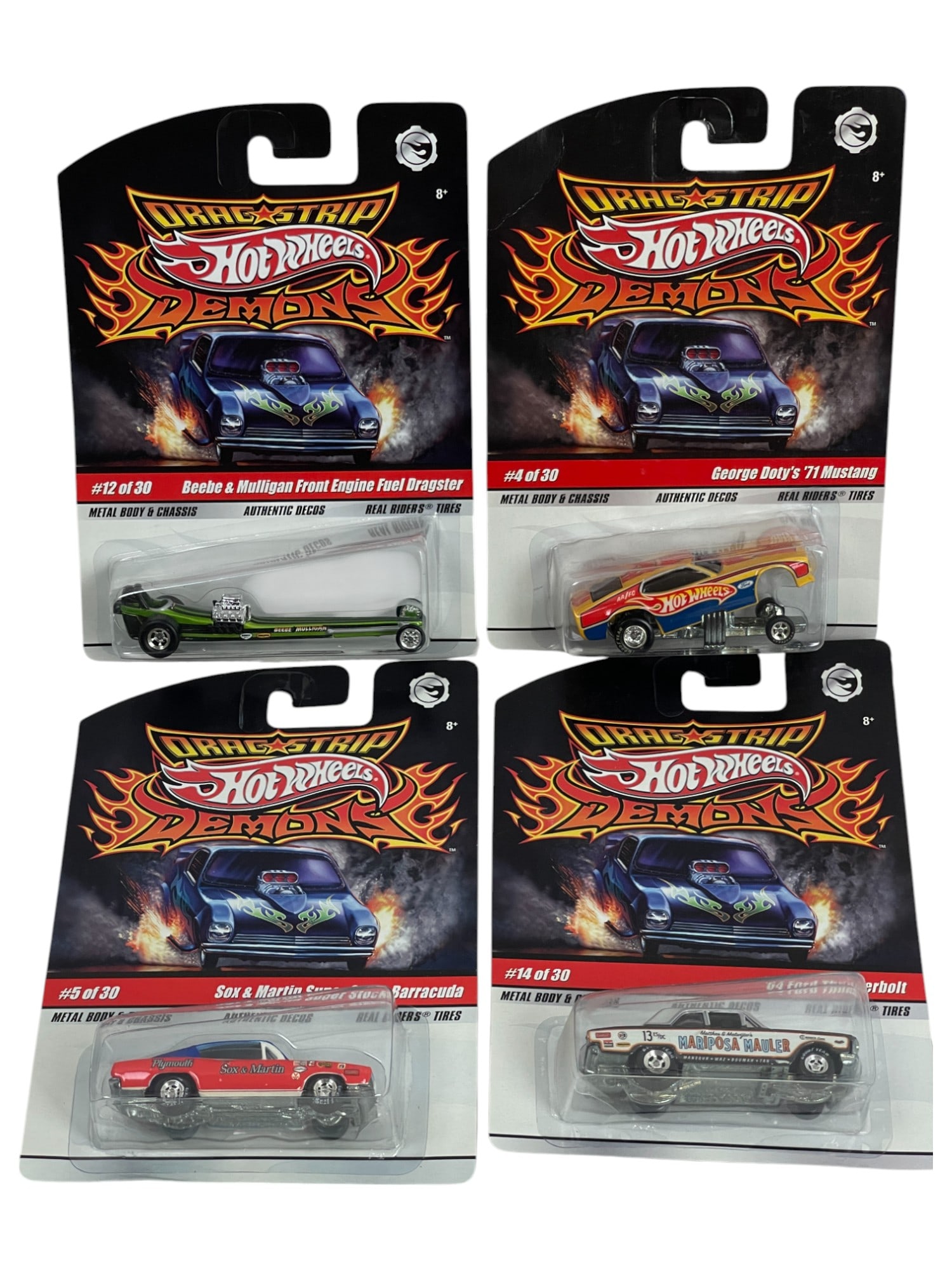 HOT WHEELS DRAG STRIP DEMONS Assorted Toy Car Vintage Collection Lot (1 of 5)