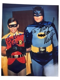 Adam West & Burt Ward - Batman & Robin Signed 8x10 Photograph