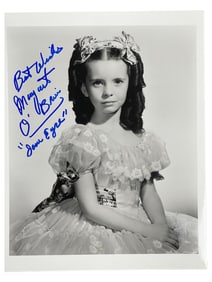 Margaret O'Brien - Jane Eyre Signed B&W Photograph